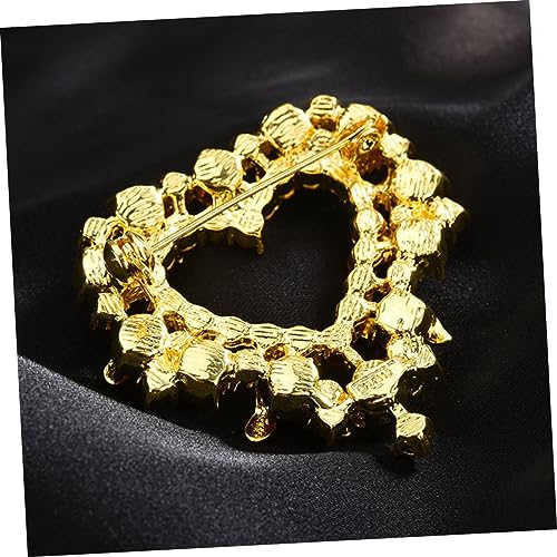 Gatuida Liebesherz Brosche mit Strasssteinen Leichte Dekorative Anstecknadel für Damenkleidung Taschen Schals Schützt Kleidung vor Verrutschen Modisches Accessoire von Gatuida