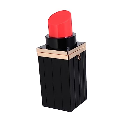 Gatuida Lipstick Form Clutch Bag Damen Kette Handtasche Abendtasche Elegant Modisch Vielseitig Für Dinner Party Shopping Dating Schwarz von Gatuida