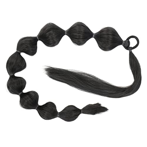 Gatuida Long Bubble Ponytail Extension aus Synthetischem Hochtemperatursilk Natürliches Look Haarteil mit Haargummi Voluminöses Styling für Damen Alltag Party Cosplay und Karneval von Gatuida