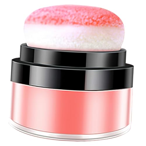 Gatuida Loose Powder Blush mit Schwämmchen Natürlicher Puder für Damen Langanhaltend Einfach Aufzutragen Gleichmäßiger Farbauftrag für Wangen Make Up Tragbar und Praktisch von Gatuida
