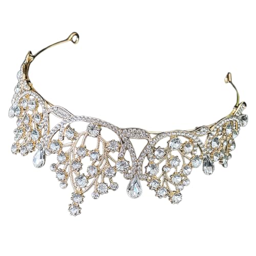 Gatuida Luxuriöse Braut Krone mit Strasssteinen Hochzeit Haarschmuck für Frauen Verstellbare Prinzessin Tiara Geeignet für Hochzeiten Parties Kostüme für Braut und Brautjungfern von Gatuida