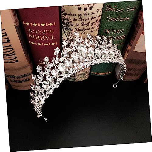Gatuida Luxuriöse Brautkrone aus Strahlenden Strasssteinen Silber Weißer Haarschmuck für Hochzeit Damen Krone als Festliches Accessoire für Party und Brautkleid von Gatuida