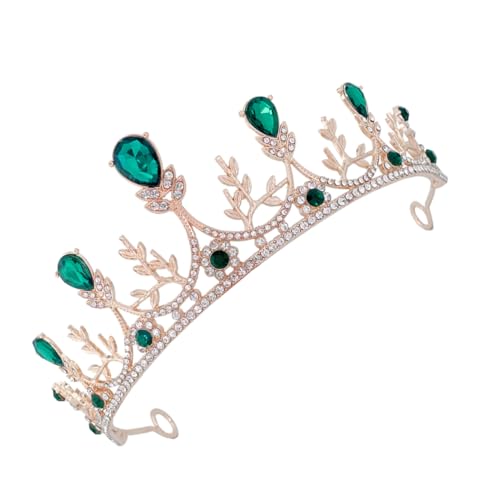 Gatuida Luxuriöse Damen Tiara Hochzeit Haarreif mit Funkelnden Strasssteinen Grün Vielseitiger Brautschmuck für Geburtstagsfeiern Bachelorette Festlichkeiten und Fotoshootings von Gatuida