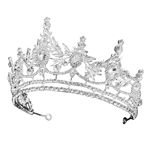 Gatuida Luxuriöse Hochzeit Braut Tiara aus Silbernem Legierungs Strass Leichtes Bequemes Damen Haarschmuck für Bankette und Festliche Anlässe Langlebig und Formstabil von Gatuida