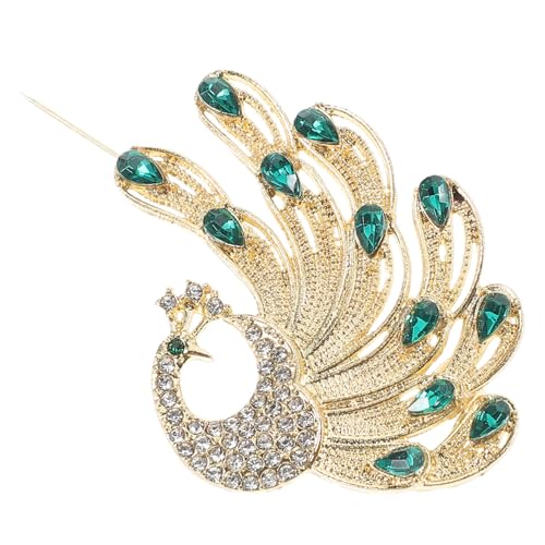 Gatuida Luxuriöse Pfauen Brosche mit Funkelnden Strasssteinen Anstecknadel für Damen Stilvolles Accessoire für Abendkleider und Besondere Anlässe Leicht und Tragbar Perfektes von Gatuida