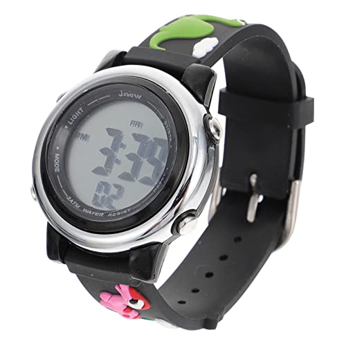 Gatuida Mädchenuhren Digitaluhr Lässige Digitaluhr Led-Kinderuhr Elektrische Armbanduhr Edelstahl Student Schwarz Sportuhr Studentenuhr von Gatuida
