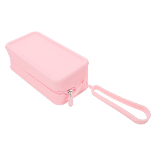 Gatuida Make-up-Pinselhalter aus Silikon – große Reise-Make-up-Tasche – tragbares Kosmetiketui, weiches Federmäppchen, Werkzeug-Organizer für unterwegs, Pink Gatuida Make-up-Pinselhalter aus Silikon – große Reise-Make-up-Tasche – tragbares Kosmetiketui, weiches Federmäppchen, Werkzeug-Organizer für unterwegs, Pink von Gatuida