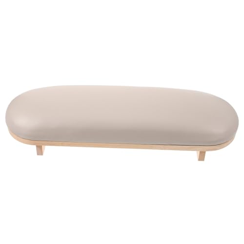Gatuida Maniküre Handauflage Kissen Holz Leder Nagel Armstütze Handablage für Nagelkunst Ergonomisch Leicht und Stabil für Salon und Heimgebrauch Braun von Gatuida