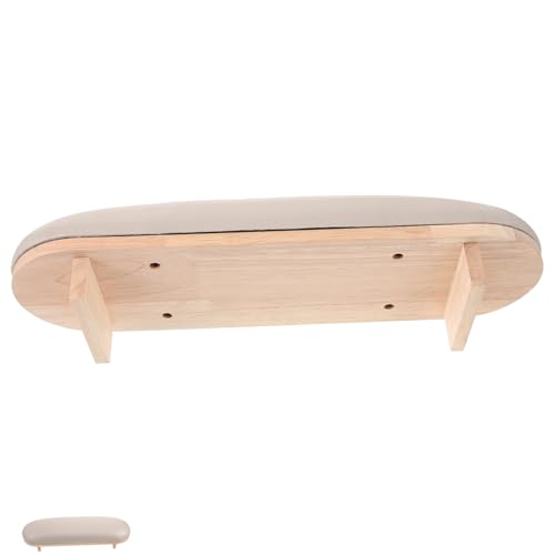 Gatuida Maniküre Handauflage Kissen Holz PU Leder Nagel Armstütze Handkissen mit Ergonomischer Ablage für Entspanntes Arbeiten und Handgelenkbelastung Geeignet für Salon und Zuhause von Gatuida