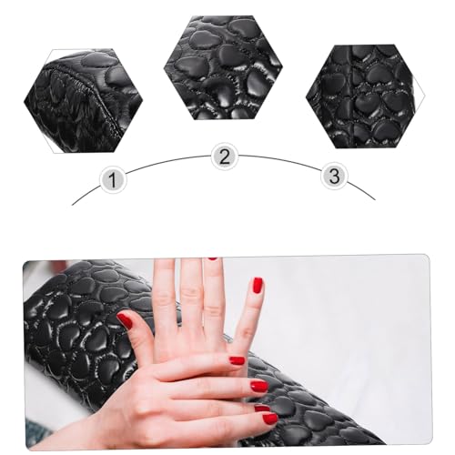 Gatuida Maniküre Handkissen Love heart Nagelkunst Handauflage aus Pu leder Halbmond Kissen für Nagelstudio und Zuhause Komfortabel Stabil Stilvoll für Valentinstag und Weihnachten von Gatuida