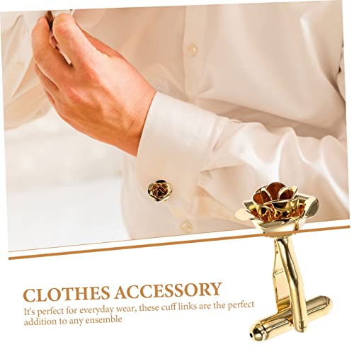 Gatuida Manschettenknöpfe Herren Blumenmotiv Klassisch Magnetisch Hochzeit Stilvolles Accessoire für Hemd Anzug Party von Gatuida