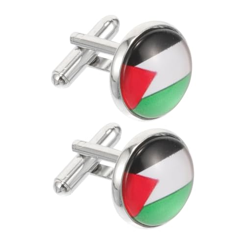 Gatuida Manschettenknöpfe Herren Palästina Flagge Stylisch Einzigartig Vielseitig Für Hemd Anzug Hochzeit Party von Gatuida