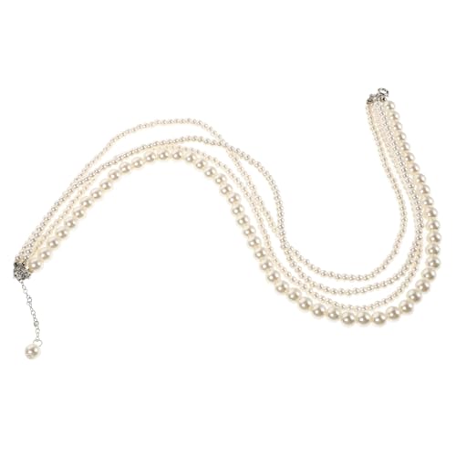 Gatuida Mehrreihige Halskette für Damen Vintage Perlenhalskette Kunstperlen Halskette für Besondere Anlässe Hochzeits und Partyschmuck Stilvolle Damenhalskette von Gatuida