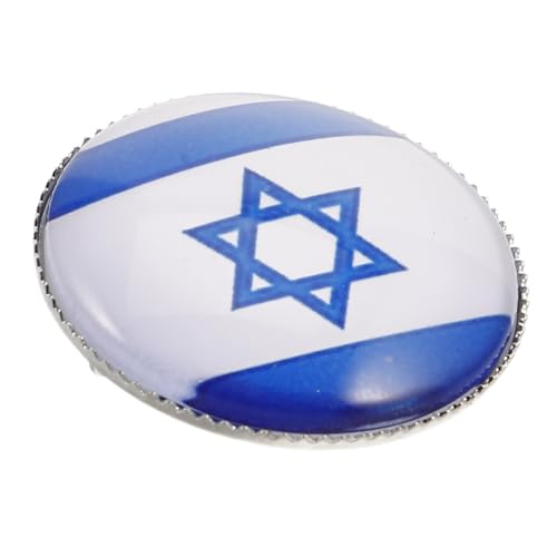 Gatuida Metall Flaggen Anstecknadel Rund Kristallglas Brosche Souvenir Schmuck Für Kleidung Rucksack Hüte Geschenkbox von Gatuida