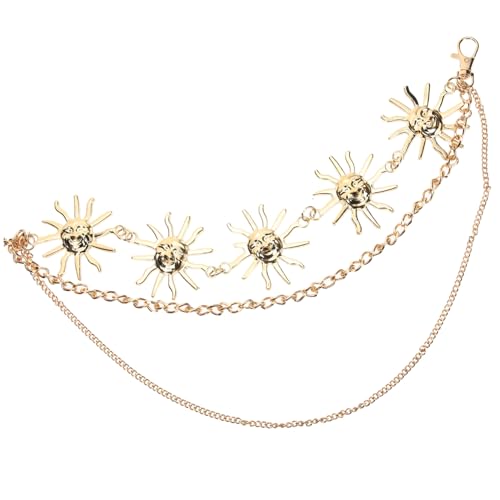 Gatuida Metall Taillenkette mit Design Mehrlagig Kreativer Bauchkettengürtel für Strandparty Modischer Körperschmuck Verstellbar für Damen und Mädchen von Gatuida