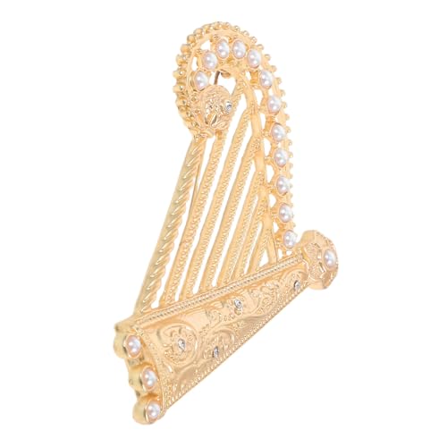 Gatuida Metallbrosche Damen Kleidung Harfen Anstecknadel Legierung Lapel Pin Schmuck für Anzug und Mantel Damenbekleidung Dekoration Langlebig und Fest Sitzend von Gatuida