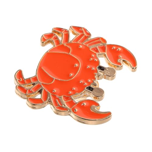 Gatuida Metallbrosche Krabbe Anstecknadel Cartoonstil Langlebige Legierung für Kleidung Taschen Jacken Damen und Mädchen Modisches Accessoire von Gatuida