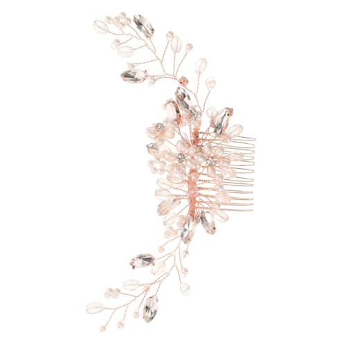 Gatuida Metallischer Braut Haarschmuck Gold Haarkamm mit Kristallrosen Leichter Hochzeit Haarkamm für Damen Eleganter Brautschmuck Strass Haarspange Handgefertigtes Europäisches Design Gatuida Metallischer Braut Haarschmuck Gold Haarkamm mit Kristallrosen Leichter Hochzeit Haarkamm für Damen Eleganter Brautschmuck Strass Haarspange Handgefertigtes Europäisches Design von Gatuida