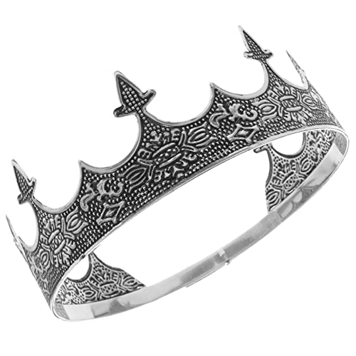 Gatuida Metallkrone Herren Einstellbare Königliche Tiara für Bühne Party Hochzeit Cosplay Diadem Haarschmuck Robuste Verstellbare Kopfdekoration von Gatuida