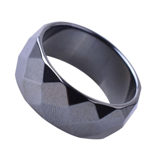 Gatuida Meteoriten Herrenring Multi facet Ring Modisch Einzigartiges Design für Vater Freund Geschenk Geburtstag Anniversary von Gatuida