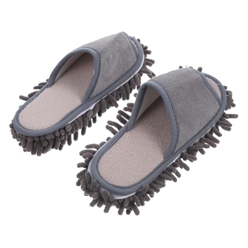 Gatuida Mikrofaser Reinigung Hausschuhe S Wischmopp Pantoffeln Waschbar Indoor Slipper für Holz Fliesen Vinyl Böden Staub Schmutz Haustierhaar Entfernung Herren Damen von Gatuida
