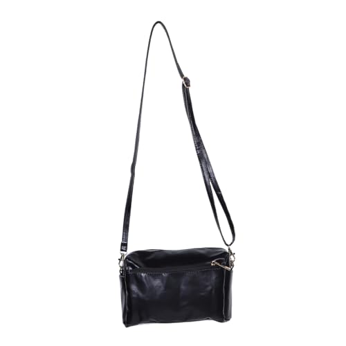 Gatuida Mini Crossbody Tasche Damen PU Klein Handtasche mit Verstellbarem Träger Leicht Reise Schultertasche für Alltag Schwarz Elegant und Praktisch mit Mehreren Fächern von Gatuida
