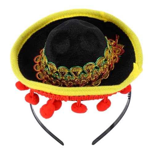 Gatuida Mini Mexikanischer Sombrero Haarreif Leichtes nicht Verblassendes Karneval Kopfschmuck für Erwachsene Party Foto Requisiten Lebendige Stimmung für Kostüm und Themenpartys von Gatuida
