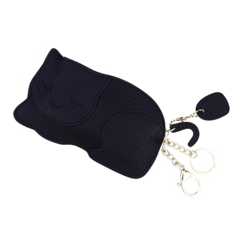 Gatuida Mini Münzbeutel Geldbörse Damen Kompakt Leicht Tragbar Kreatives Design Für Münzen Schlüssel Karten Schwarz von Gatuida