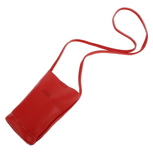 Gatuida Mini Umhängetasche Damen Handytasche aus weichem Material Kleine Crossbody Tasche mit Mehreren Fächern Elegante Vielseitige Handytasche für Alltag und Besondere Anlässe Rot von Gatuida