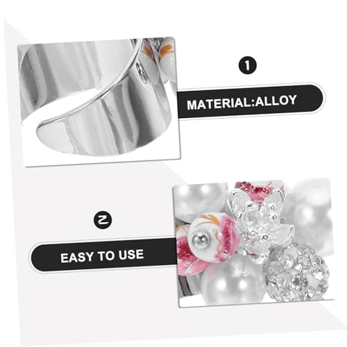 Gatuida Minimalistischer Offener Damenring mit und Simulierten Perlen Leichter Trendring Verstellbar Vintage Inspiriertes Schmuckstück für Alltag und Besondere Anlässe von Gatuida