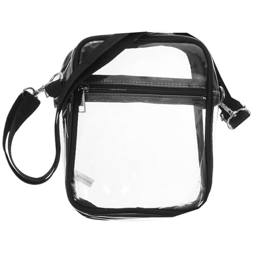 Gatuida Mode Damen Transparente Schultertasche Leichte Kleine Umhängetasche mit Großer Kapazität Modischer Mini Crossbody Bag in Schwarz Praktische Klare Tasche für Alltag und Freizeit von Gatuida