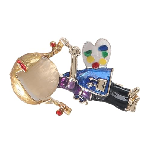 Gatuida Moderne Kleine Mädchen Brosche aus Legierung mit Emaille Modisches Anstecknadel Schmuckstück für Damen Kleidung Leicht zu Befestigen und Langlebig für Frauen und Mädchen von Gatuida