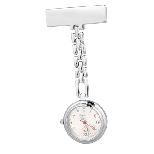 Gatuida Moderne Krankenschwester Uhr mit Sicherheitsnadel aus Zinklegierung Leuchtende Praktische Ansteckuhr für Ärzte und Pflegekräfte Robustes Design als von Gatuida