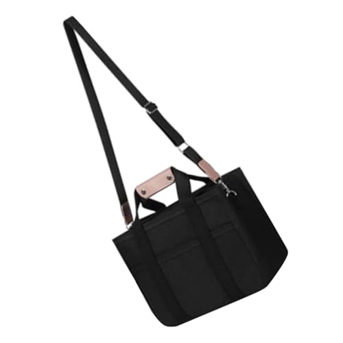 Gatuida Modische Canvas handtasche Damen Vielseitige Umhängetasche Schultertasche Tote Bag Schwarz Multifunktional für Arbeit Reisen Alltag von Gatuida