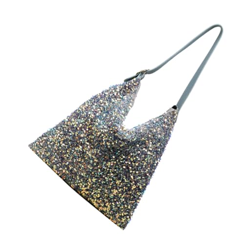 Gatuida Modische Damen Handtasche mit Pailletten Pu Ein schulter design Vielseitige Outdoor Umhängetasche für Alltag Shopping Reisen Strapazierfähig und Auffällig in Blau von Gatuida