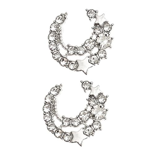 Gatuida Mond Stern ohrstecker Damen Glänzend Voll Strass Funkelnde Ohrhänger Schmuck Valentinstag für Frauen und Mädchen von Gatuida