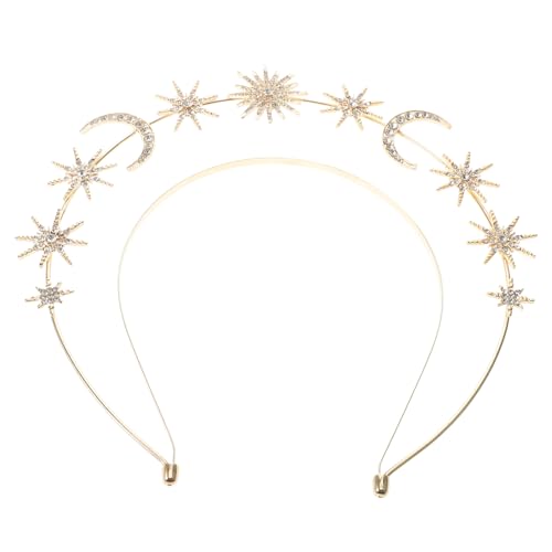Gatuida Mond Stirnband mit Sternen und Diamanten Leichter Legierungs Haarschmuck für Damen Doppellagiges Party Accessoire für Festival Ball und Festliche Fotosessions Gatuida Mond Stirnband mit Sternen und Diamanten Leichter Legierungs Haarschmuck für Damen Doppellagiges Party Accessoire für Festival Ball und Festliche Fotosessions von Gatuida