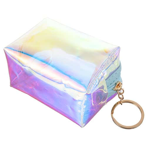 Gatuida Münzbrieftasche Schlüsselbeutel Kosmetiktasche Cosmetic Bag makeupbag Praktische Geldbörse Purse Mini Geldbörse für Frauen Geldbörse Schlüsselanhänger Schlüsselbund PVC Sky-Blue von Gatuida