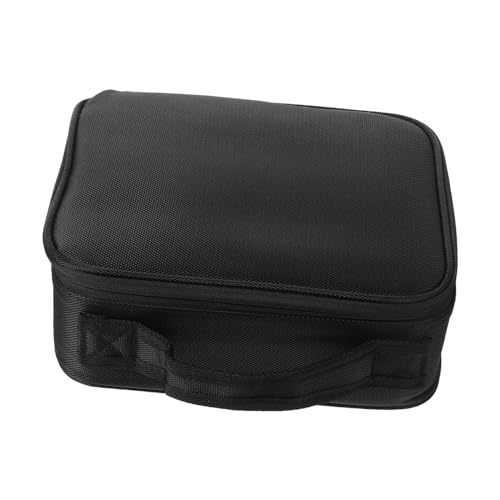 Gatuida Multilagige Kosmetiktasche mit Tragegriff Aufrechtem Stand Vielseitiger Reise Kulturbeutel für Make Up Lotion Shampoo Handlich Schwarz für Frauen Männer Jugendliche von Gatuida