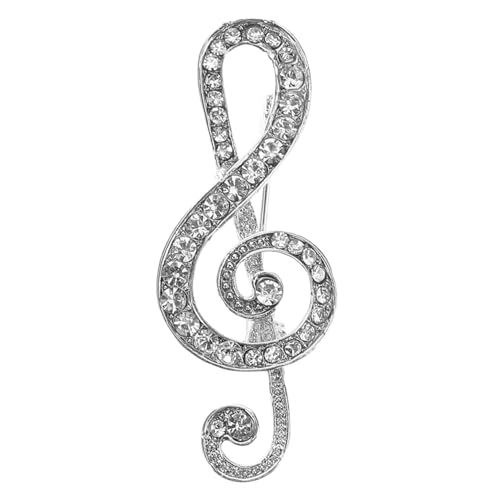 Gatuida Musiknotenbrosche Notiznadel Musikbroschen für Damen Broschennadeln für Strassbrosche Musikstifte Musiknadeln Brosche mit Musiknoten Hemdstifte Legierung Silber von Gatuida