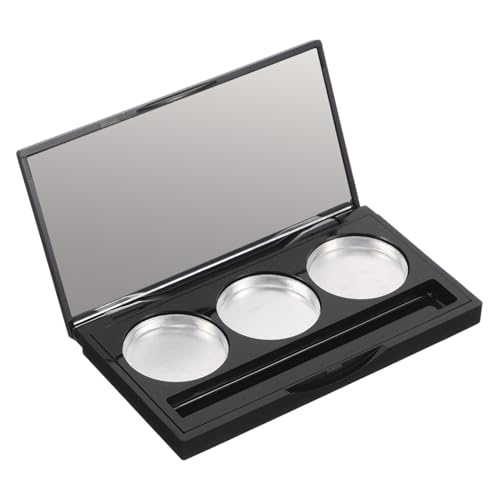 Gatuida Nachfüllbare Lidschatten Palette mit Fächern Rechteckiges Schwarzes Design Vielseitiger Make Up Organizer für Lidschatten und Langlebiges Material für Reisen und DIY Make Up von Gatuida