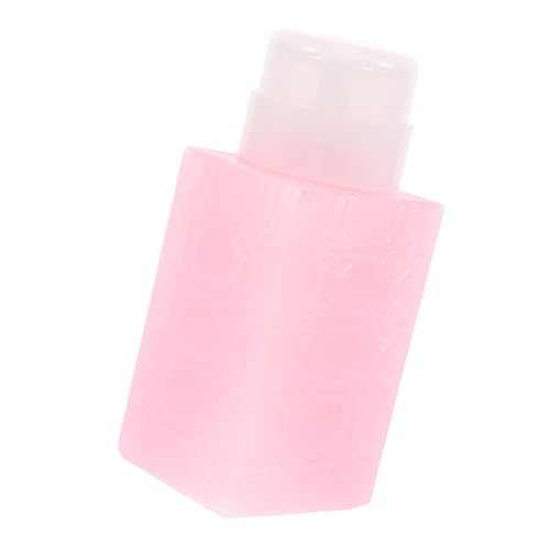 Gatuida Nagellackentferner Pumpflasche Quadratisch Rosa Wiederverwendbarer Makeup Remover Spender Praktischer Press Dispenser für Nagel und Make Up Reinigung Auslaufsicher und Reisefähig von Gatuida