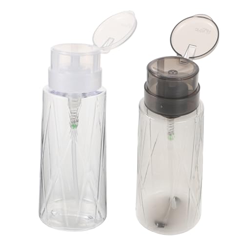 Gatuida Nagellackentferner Pumpspender Flaschen Transparent und Schwarz Leer Tragbar für Nagelkunst Make up entferner Praktische Reise Büro nagelpflege von Gatuida