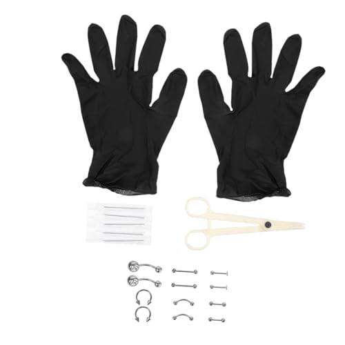 Gatuida Nasenpiercing Teilig Hautfreundlich Körper Schmuck Kit mit Vielseitigen Piercing Ringen und Stiften für Damen und Herren Langlebig und Elegant von Gatuida