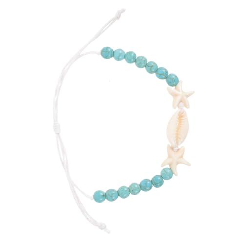 Gatuida Natürliche Muschel Armband Damen Handgefertigt Verstellbar Geflochtenes Wachsband Ästhetisches Schmuckstück Geschenkidee für Geburtstag und Weihnachten von Gatuida