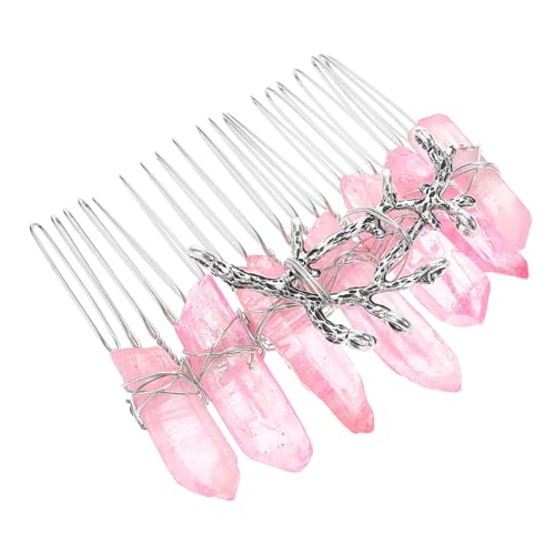 Gatuida Natürlicher Haarkamm mit Zähnen Silberner Draht für Sicheren Diy Hochzeits Accessoire für Braut und Mädchen Transparenter Strass Haarschmuck von Gatuida