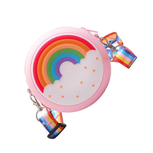 Gatuida Niedliche Mädchen Mini Umhängetasche Cartoon Münzbeutel mit Reißverschluss Große Kapazität Verstellbarer Schultergurt Praktische Crossbody Tasche für Party Alltag Zufällige Farbe von Gatuida