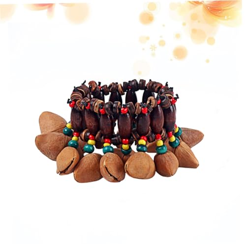 Gatuida Orchestral Handbell Nut Shell Percussion Bracelet Handmade Ethnic Musical Instrument mit Klarem für Dejembe Begleitung Geeignet von Gatuida