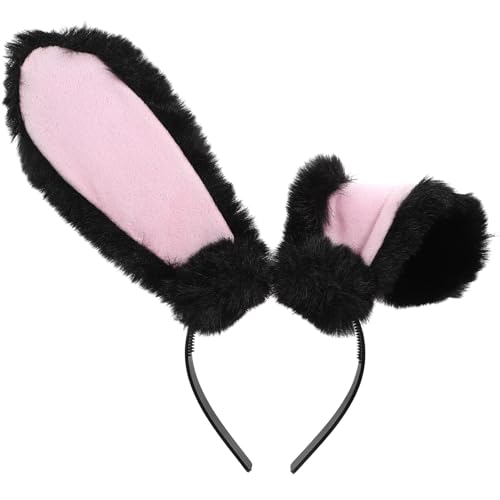 Gatuida Osterhaarreif mit Plüsch Hasenohren Flauschiges Haaraccessoire für Cosplay Karneval und Partys für Leicht und Bequem zu Tragen Vielseitig Einsetzbar von Gatuida