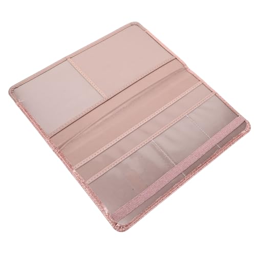 Gatuida PU Damen Reisepasshülle Großes Kartenetui Multifunktionaler Reiseorganizer Portabel Leicht Kompakt für Damen Reiseunterlagen und Dokumente Rosa Gold von Gatuida